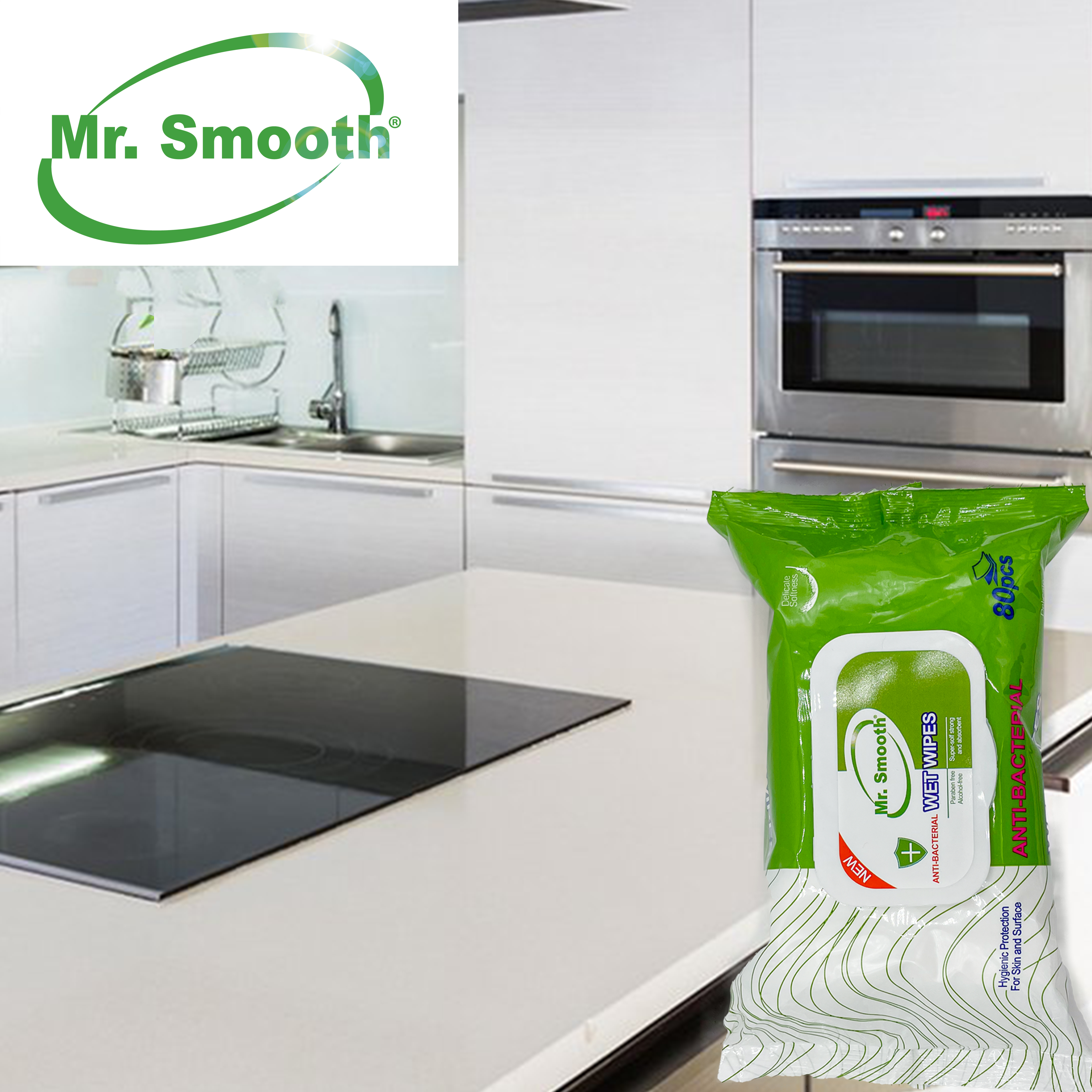 Mr. Smooth Antibacteriële vochtige doekjes 30 x 80 stuks